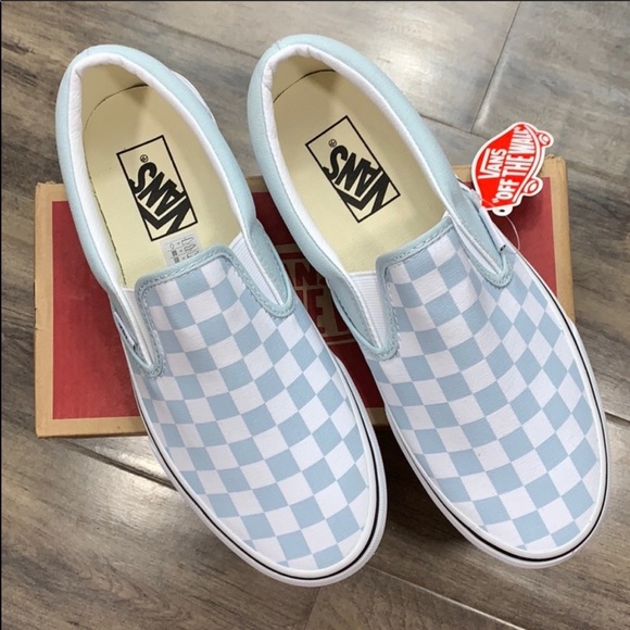 • VANS CLASSIC SLIP-ON Checkerboard Baby Blue WMNS - Picture 7 of 16